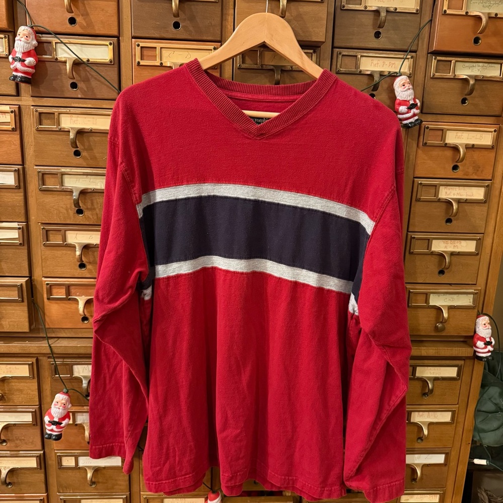 Abercrombie & Fitch Deep Red Long Sleeve Tee